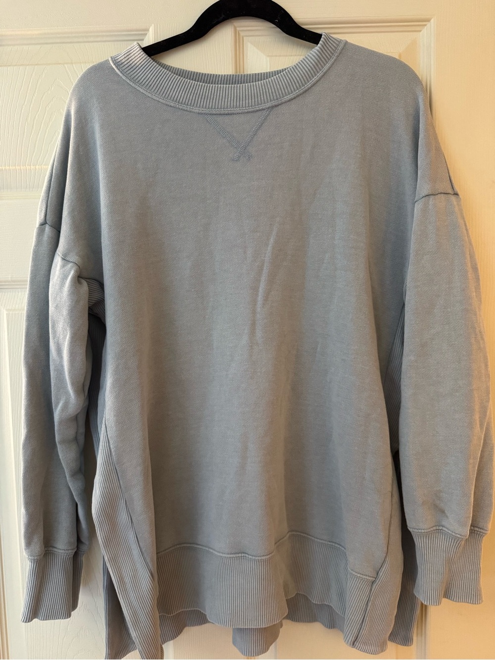 aerie Oversized Crewneck Sweatshirt - Light Blue